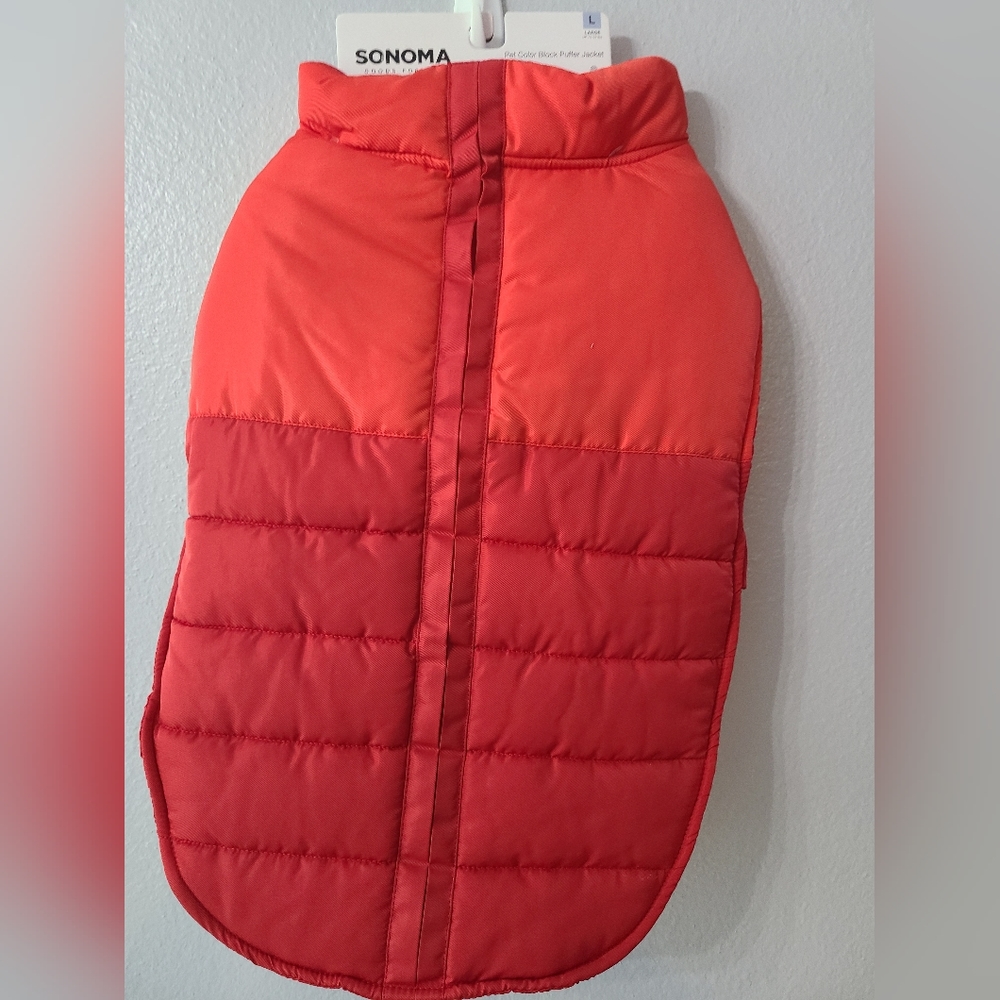 SONOMA Pet Color Block Puffer Jacket Large